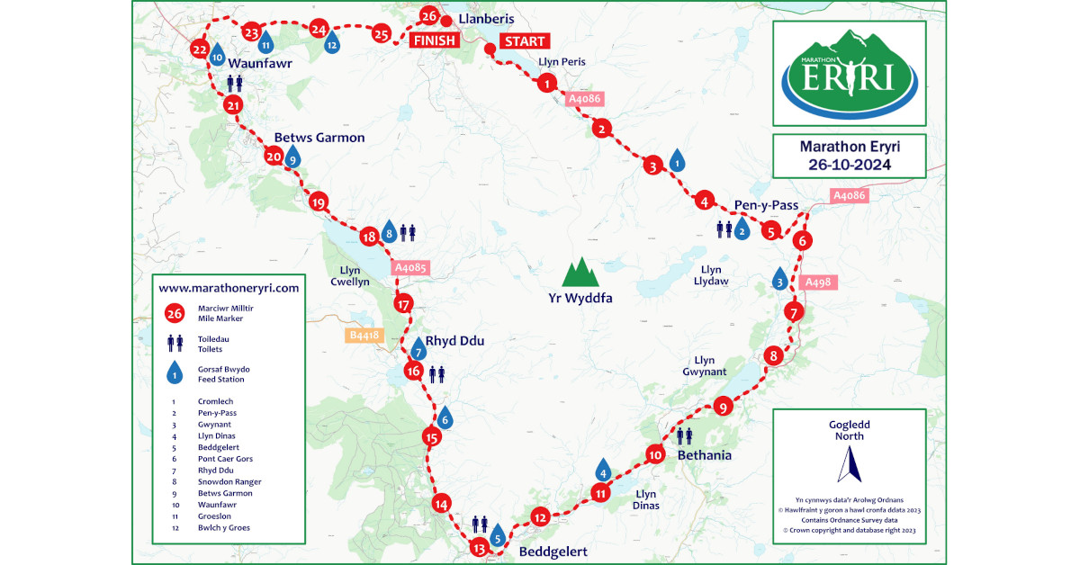 Snowdonia Marathon Eryri Route Map