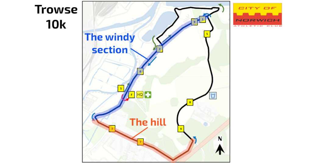 Trowse 10k Route Map