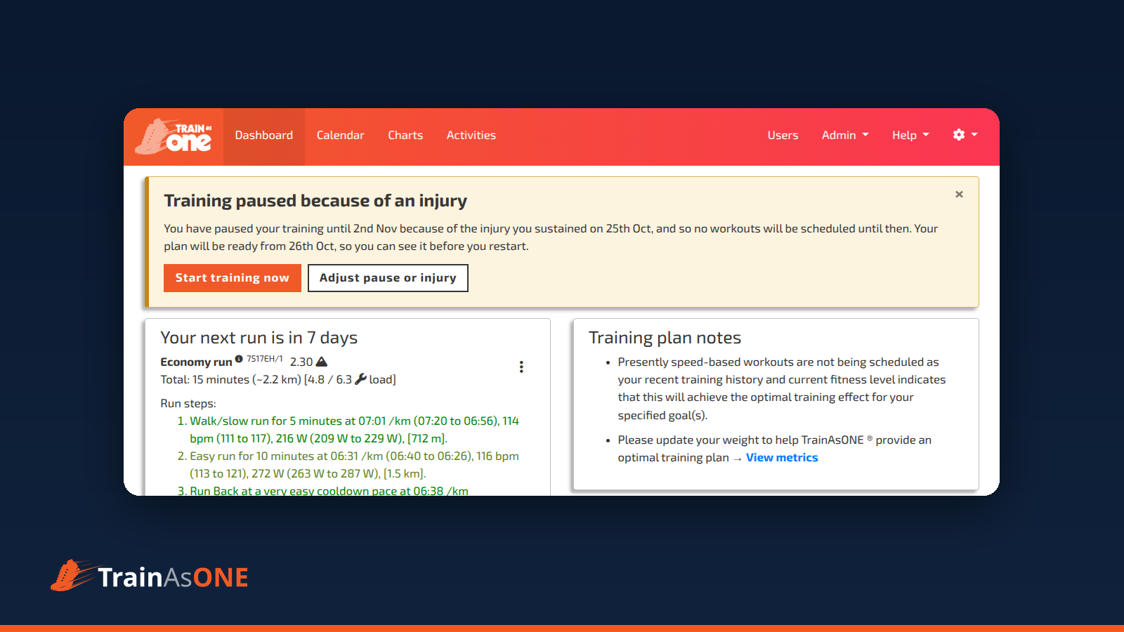Feature Update: Plan Suspension, Training Pauses and Stated Injury Constraints
