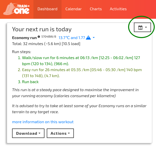 The Lock Plan button on the Dashboard page.