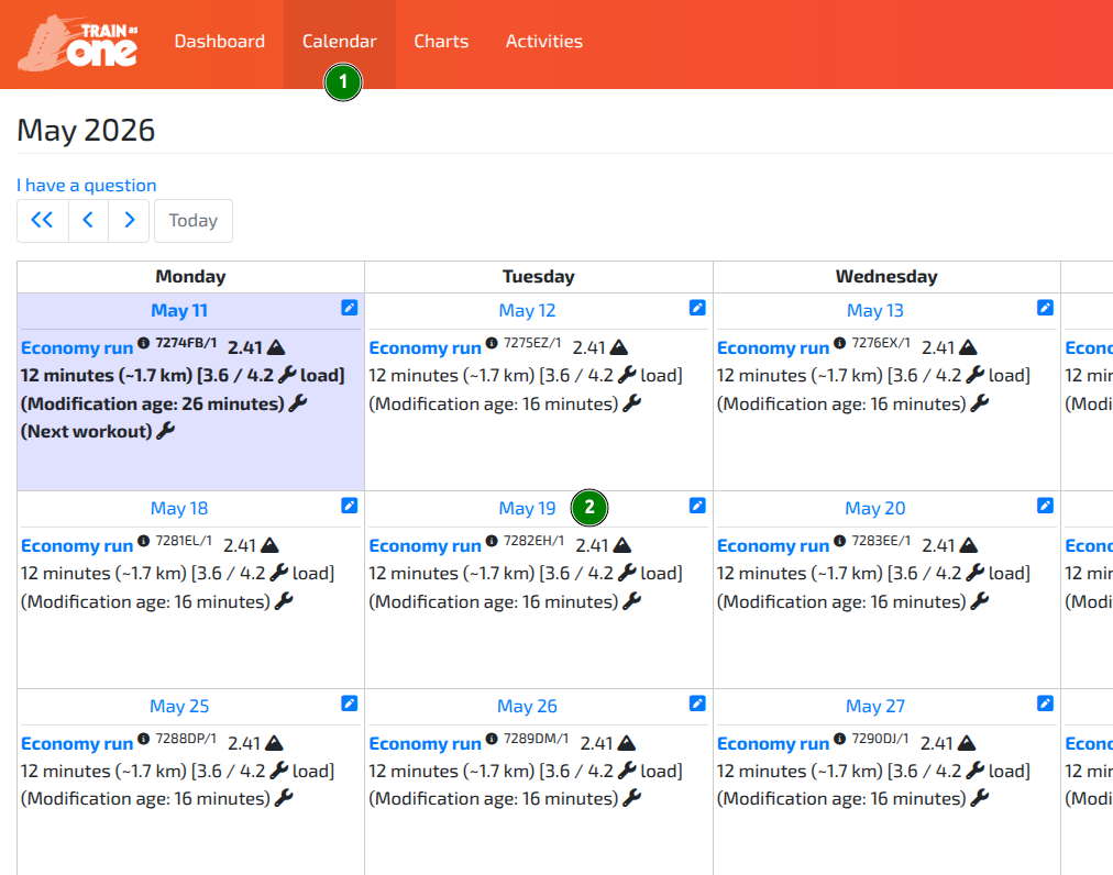 Navigate to your Calendar and click on the title of the day.