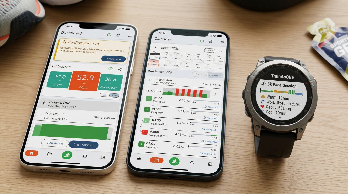 TrainAsONE App on Phone and Watch (Light)